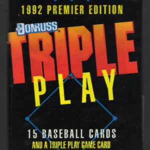 1992 Donruss Vintage PREMIER EDITION TRIPLE PLAY Baseball Card Retail Box Wax Pack