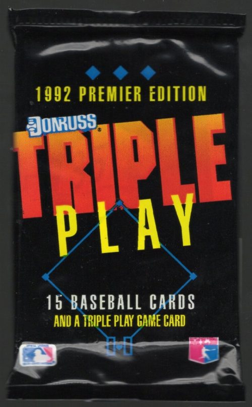 1992 Donruss Vintage PREMIER EDITION TRIPLE PLAY Baseball Card Retail Box Wax Pack