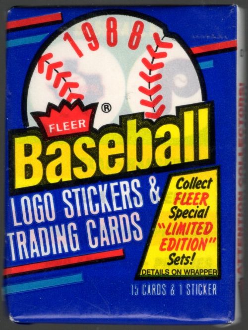 1988 Fleer Baseball Cards Retail Box Pack Sports Cards MLB Trading Cards Rookie Cards