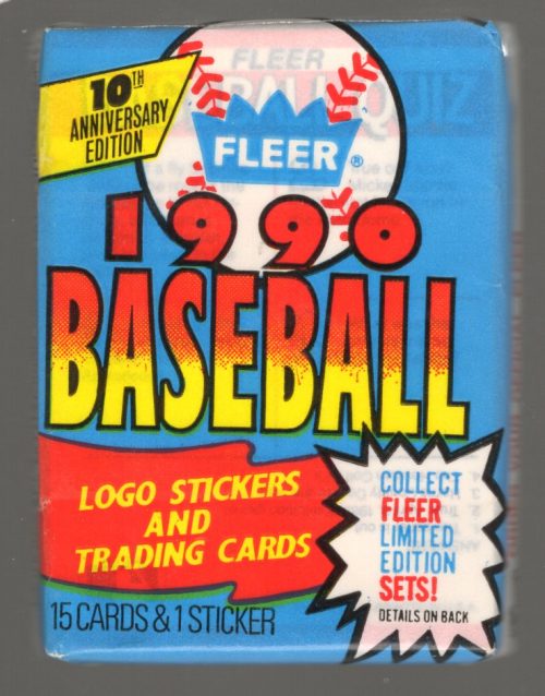 1990 Fleer Baseball Series 1 Retail Box Wax Pack Sports Cards MLB Trading Cards Rookie Cards