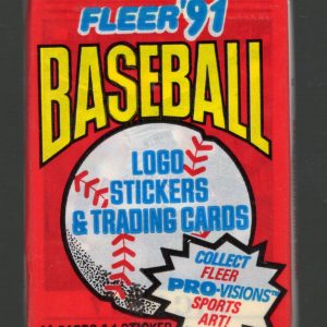 1991 Fleer Baseball Cards Retail Box Pack Sports Cards MLB Trading Cards Rookie Cards
