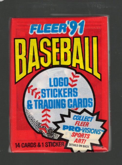 1991 Fleer Baseball Cards Retail Box Pack Sports Cards MLB Trading Cards Rookie Cards