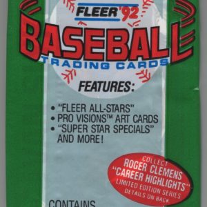 1992 Fleer Series 1 Baseball Cards Retail Box Pack Sports Cards MLB Trading Cards Rookie Cards