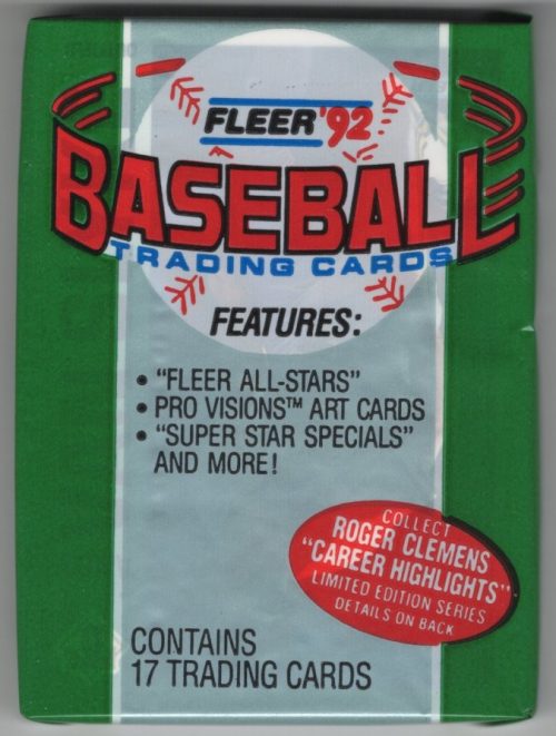 1992 Fleer Series 1 Baseball Cards Retail Box Pack Sports Cards MLB Trading Cards Rookie Cards