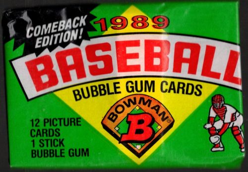 1989 Bowman Vintage Baseball Cards Retail Box Wax Pack Sports Cards MLB Trading Cards