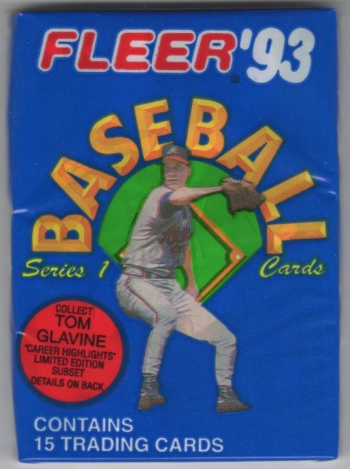 1993 Fleer Series 1 Baseball Vintage Baseball Card Retail Box Pack, MLB Trading Cards