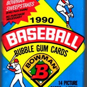 1990 Bowman Vintage Baseball Cards Retail Box Wax Pack Sports Cards MLB Trading Cards