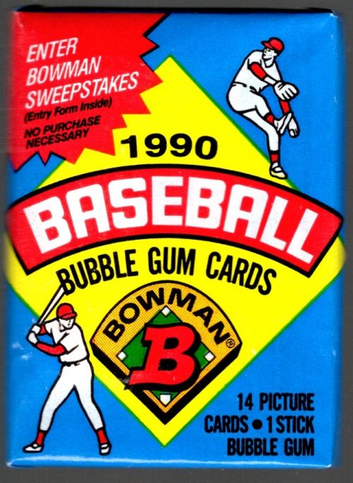 1990 Bowman Vintage Baseball Cards Retail Box Wax Pack Sports Cards MLB Trading Cards