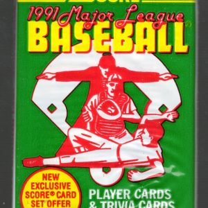 1991 Score Series 1 Vintage Baseball Card Retail Box Pack, Sports Cards