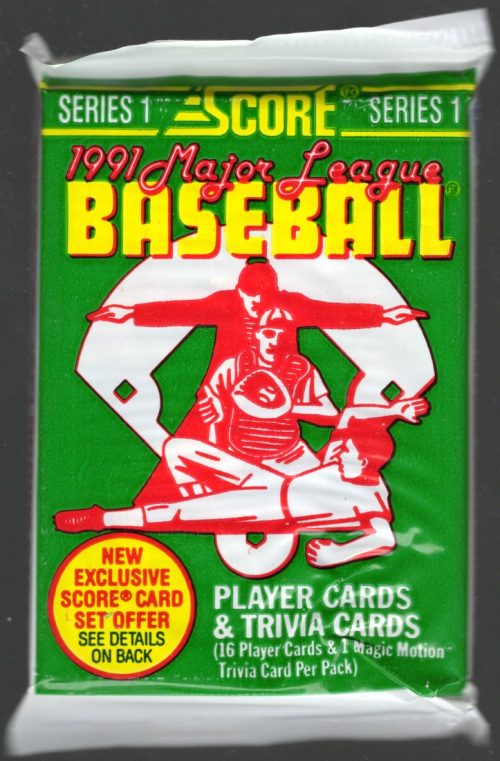 1991 Score Series 1 Vintage Baseball Card Retail Box Pack, Sports Cards