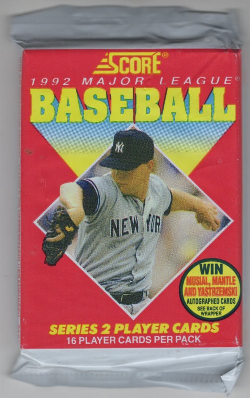 1992 Score Series 2 Vintage Baseball Cards Retail Box Pack, Sports Cards