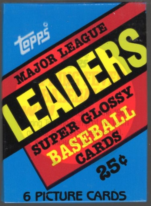 1986 Topps Major League Leaders Super Glossy Vintage Baseball Cards Retail Box Wax Pack Mini Cards