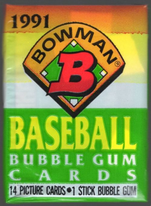 1991 Bowman Vintage Baseball Cards Retail Box Wax Pack Sports Cards MLB Trading Cards