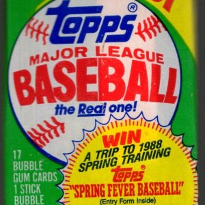 1987 Topps Series 1 Vintage Baseball Cards Retail Box Wax Pack Sports Card