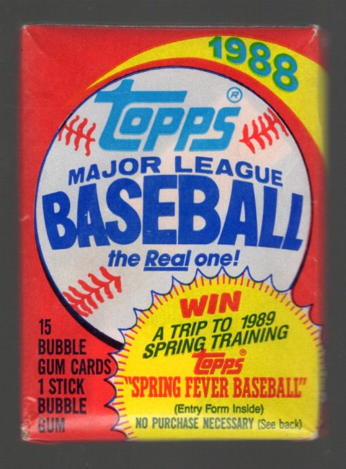 1988 Topps Series 1 Vintage Baseball Card Retail Box Wax Pack Sports Cards