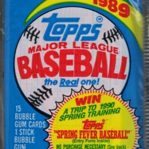 1989 Topps Series 1 Vintage Baseball Cards Retail Box Wax Pack Sports Cards