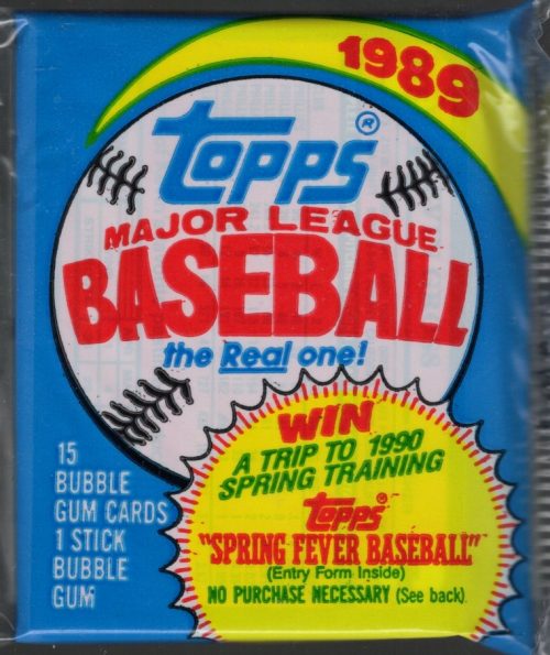1989 Topps Series 1 Vintage Baseball Cards Retail Box Wax Pack Sports Cards