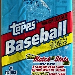 1992 Topps Vintage Series 1 Baseball Cards RETAIL BOX WAX PACK, Sports Cards Rookie Cards