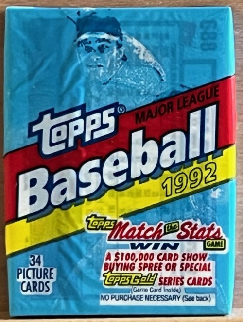 1992 Topps Vintage Series 1 Baseball Cards RETAIL BOX WAX PACK, Sports Cards Rookie Cards