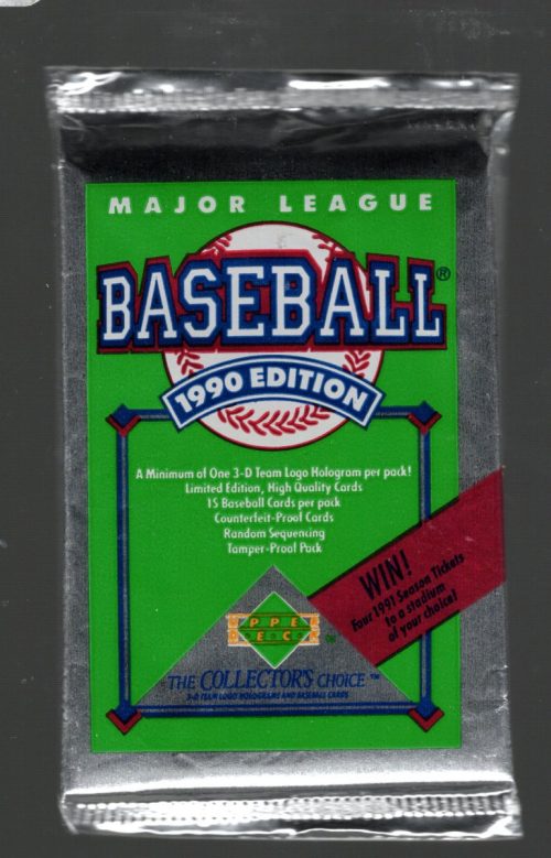 1990 Upper Deck Vintage Baseball Card Retail Box Pack Collector's Series