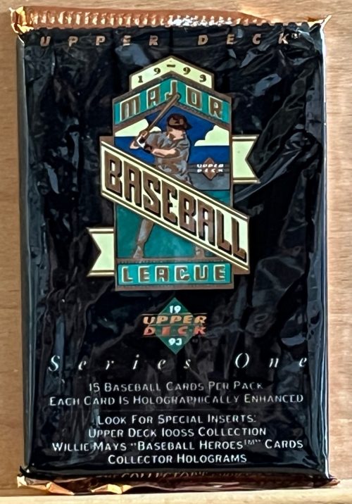 1993 Upper Deck Vintage Series 1 Baseball Card Retail box Wax Pack