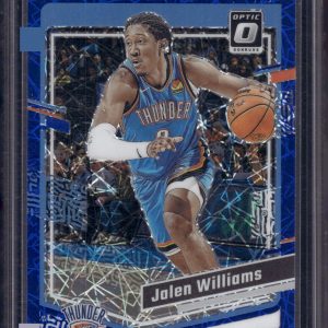 Jalen Williams Blue Velocity Prizm 2023-24 Donruss Optic #188 OKC Thunder