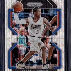 Allen Iverson Silver Wave Prizm 2021-22 Panini Prizm #255 Philadelphia 76ers