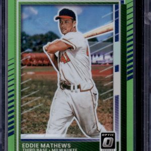 Eddie Mathews Lime Green Prizm /149 2025 Donruss Optic #67