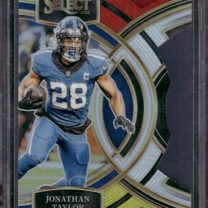 Jonathan Taylor Red/Yellow Prizm Die Cut 2023 Select #127 Colts