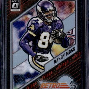 Randy Moss Retro Series Holo Prizm 2023 Donruss Optic #22 Vikings, Patriots