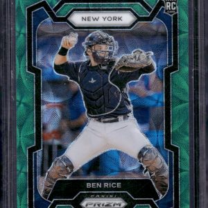 Ben Rice Rookie Card Green Scope /75 2024 Prizm #272 New York Yankees