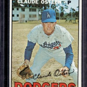 Claude Osteen 1967 Topps #330 Dodgers Vintage Baseball Card