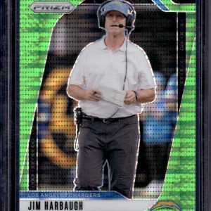 Jim Harbaugh Neon Green Pulsar Prizm 2024 Prizm #163 Chargers