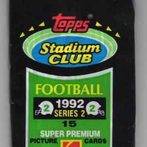 1992 Topps STADIUM CLUB SERIES 2 Super Premium Football Card Retail Box Wax Pack - John Elway, Dan Marino, Joe Montana