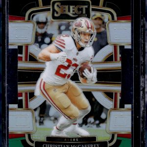 Christian McCaffrey Black/Green Prizm Die Cut 2023 Select #88 49ers