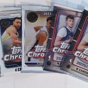 5 - Topps Chrome Basketball Packs: 2023 Blaster Pack, 2024 Blaster & Mega Packs, 2025 Blaster & Mega Packs