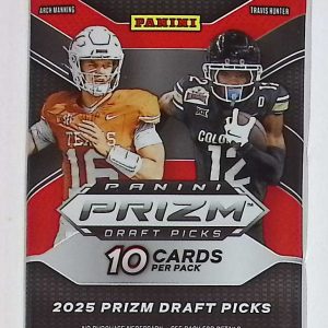 2025 Panini Prizm Draft Picks Football Card Mega Box Pack Sports Card Rookie NFL Trading Cards