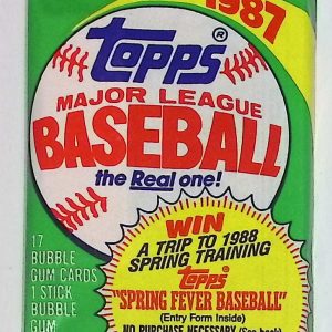 1987 Topps Series 1 Vintage Baseball Cards Retail Box Wax Pack Sports Card