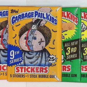 8 - Vintage 1980's Garbage Pail Kids Factory Sealed Packs: 2 Each 1986 Series 3 & 4; 1987 Series 7 & 9