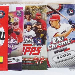 5 - Topps Baseball Card Mega Box Packs: 2023 Heritage, '24 Big League, '25 Holiday, '25 Chrome Update Series, & '26 Series 1 76th Anniversary