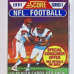 1991 Score Series 1 Vintage Football Card Retail Box Pack Sports Cards Brett Favre Rookie Card