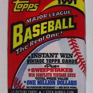 1991 Topps Vintage Baseball Cards Retail Box Wax Pack Sports Cards Rookie Cards