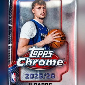 2025 Topps Chrome Basketball Blaster Box with Cooper Flagg rookie card pack