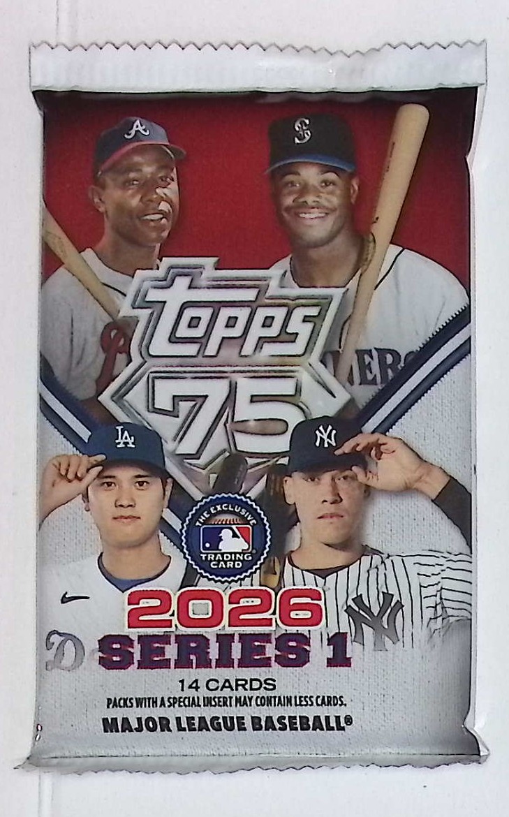 2026 Topps Series 1 Baseball 75th Anniversary Blaster Box Pack